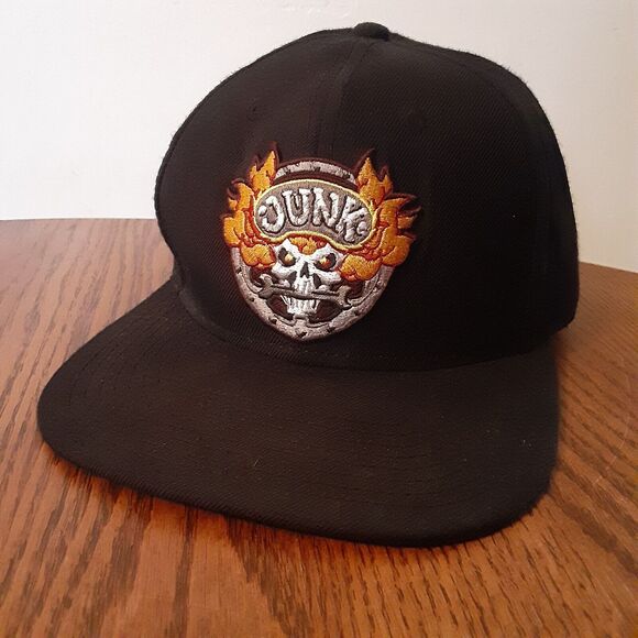 OVERWATCH Junkrat Logo Snapback Hat Cap Bioworld Black Video Game Merchandise - Picture 1 of 9